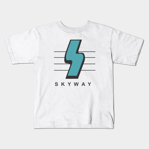 skyway bmx logo Kids T-Shirt by RAD BMX 80s